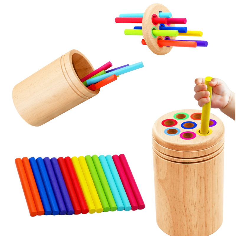 Jouet Montessori en Bois – Développe la motricité et la concentration (2-5 ans)